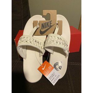 Nike Women's Bella Kai Thongs 2 Slides BV9225-101 White Sandals Sz 10